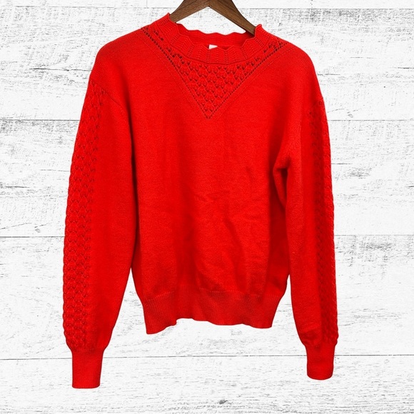 Red Crew Neck Sweater - Picture 1 of 3